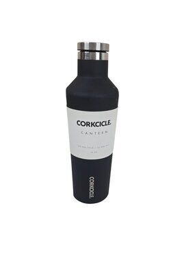 Corkcicle Matte Black 16oz Insulated Stainless Steel Canteen Bottle